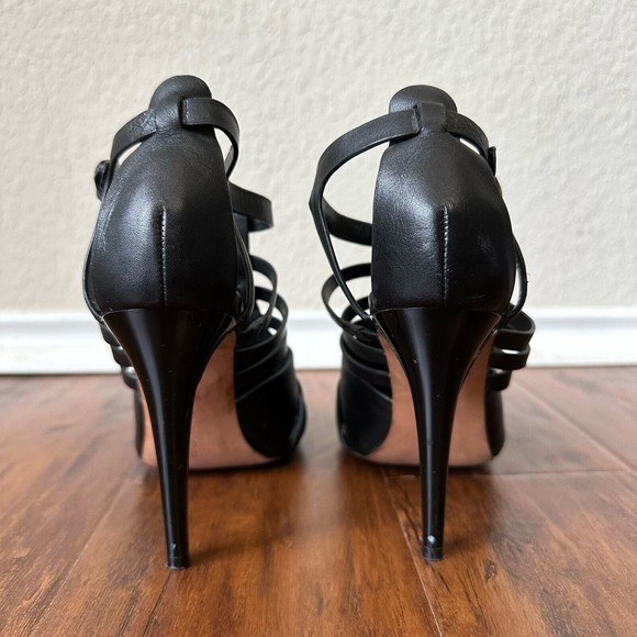 REBECCA MINKOFF Randi Leather Pointed-Toe Pumps in Black Leather - Picture 7 of 11